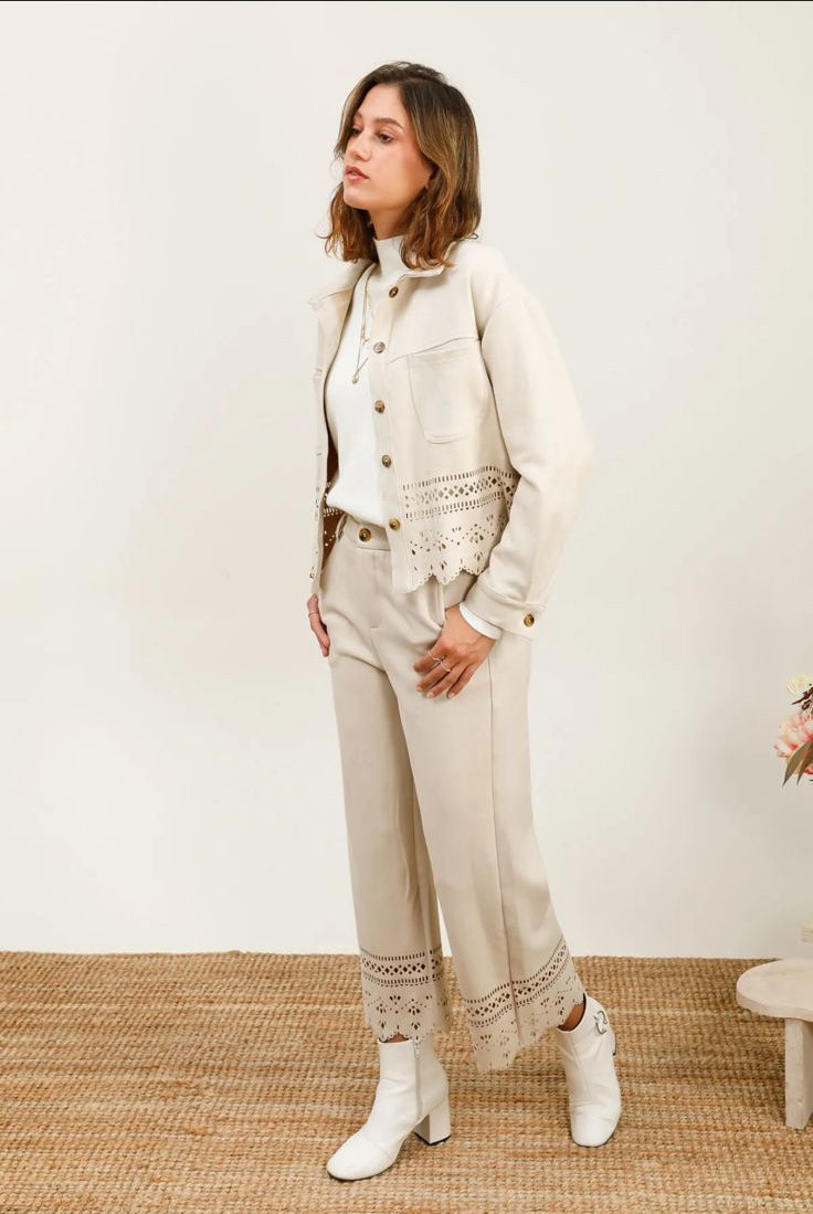 White suede Jacket